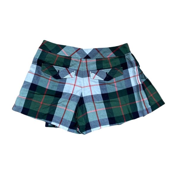 Vintage Burberry Blue Label plaid pleated wrap micro mini skirt / skort - Picture 3 of 4